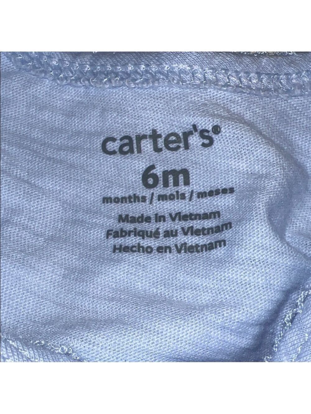 Carter’s 6 month Floral Blue and Cream Kids 3 Piece Set - Picture 2 of 13